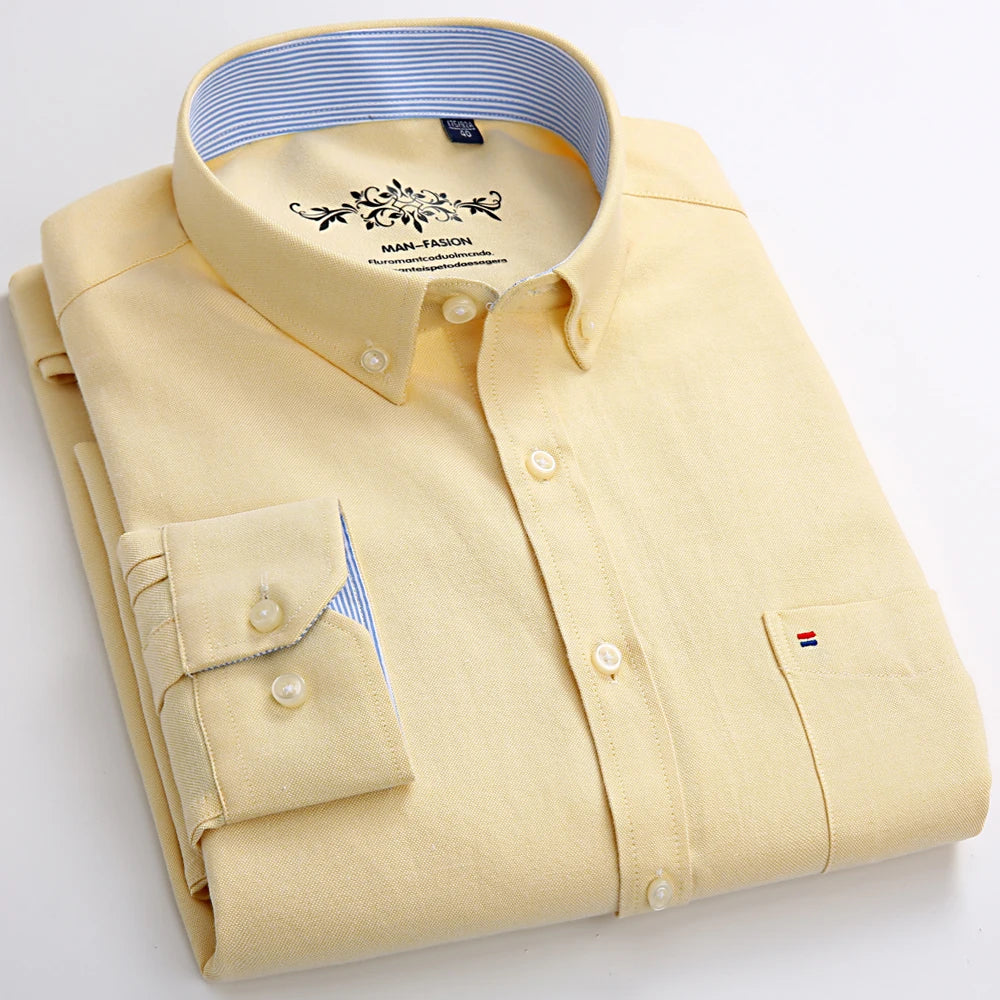 Men’s Shirt Long Sleeve Casual Cotton Comfort Fit