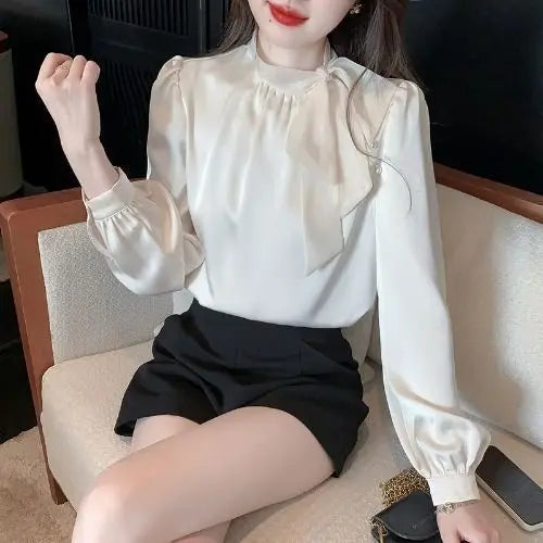 Women’s Top Blouse Long Sleeve Casual Stretchy