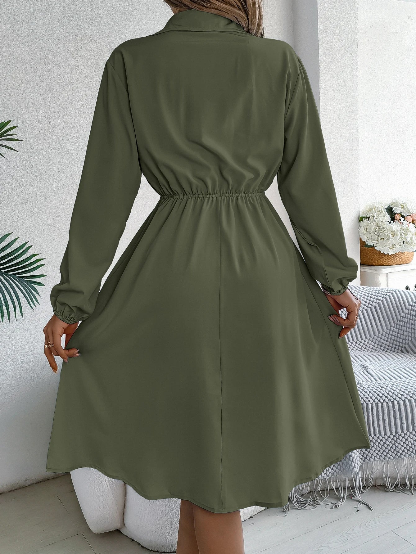 Women’s Dress Long Sleeve Casual Solid Color
