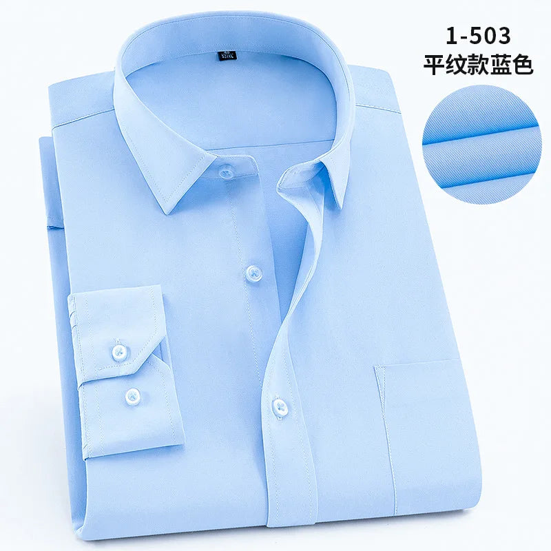 Men’s Shirt Long Sleeve Formal Cotton Comfort Fit