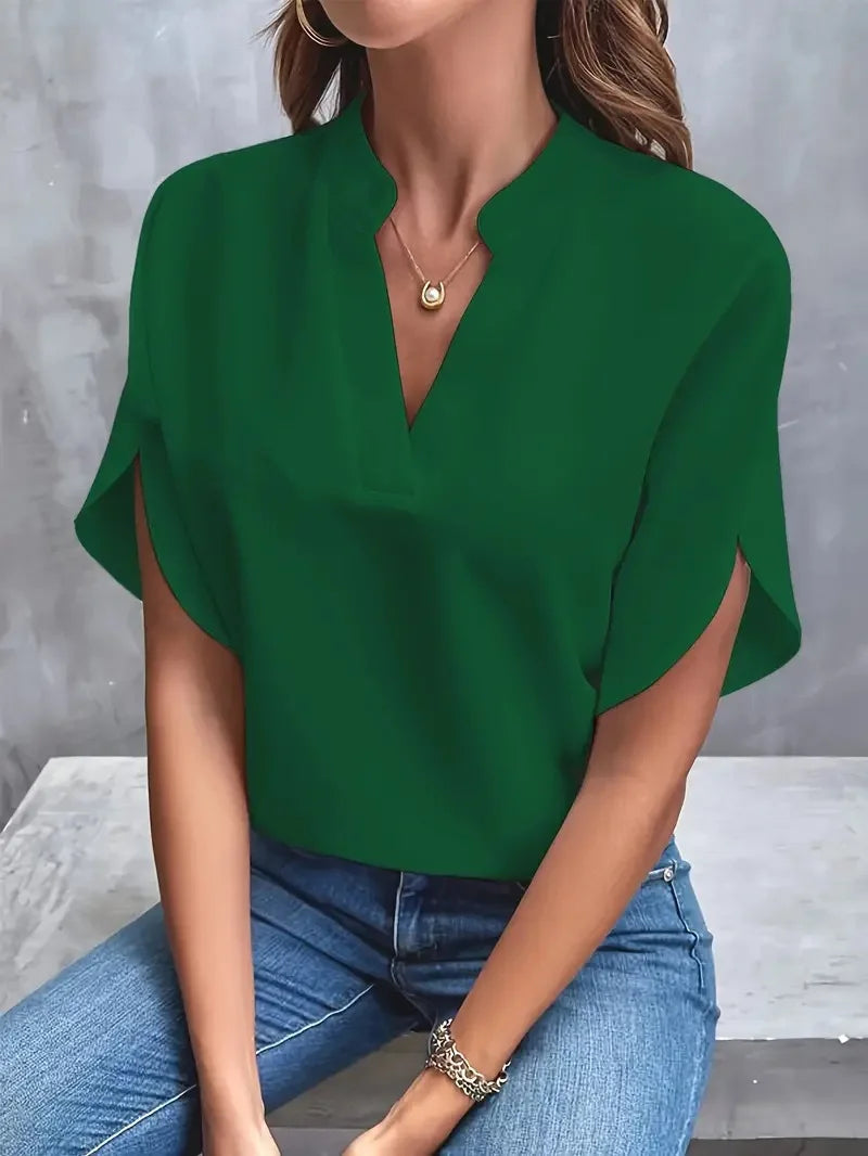 Women’s Top Blouse Casual Formal Solid Color