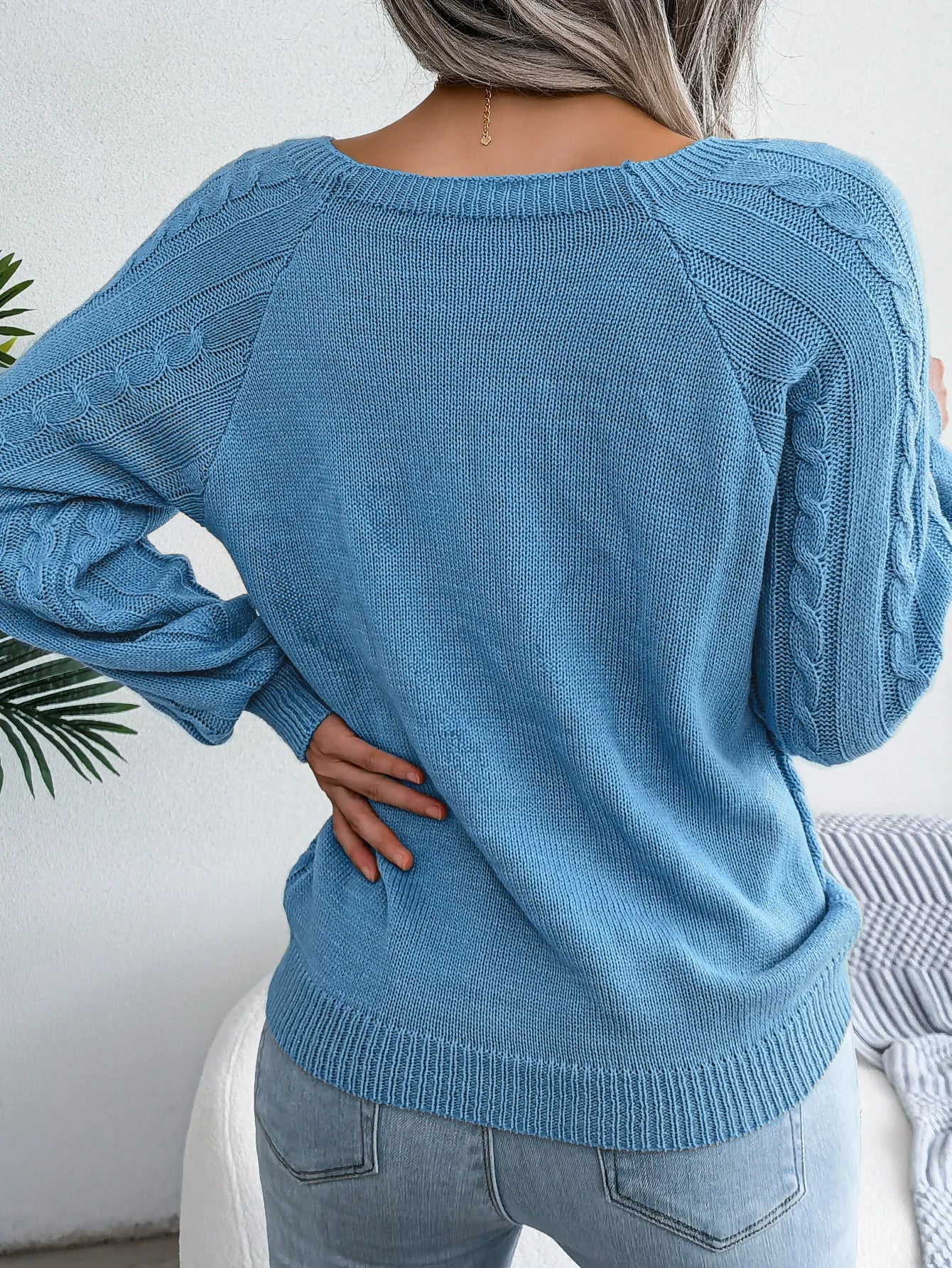 Women’s Top Long Sleeve Casual Stretchy Solid Color