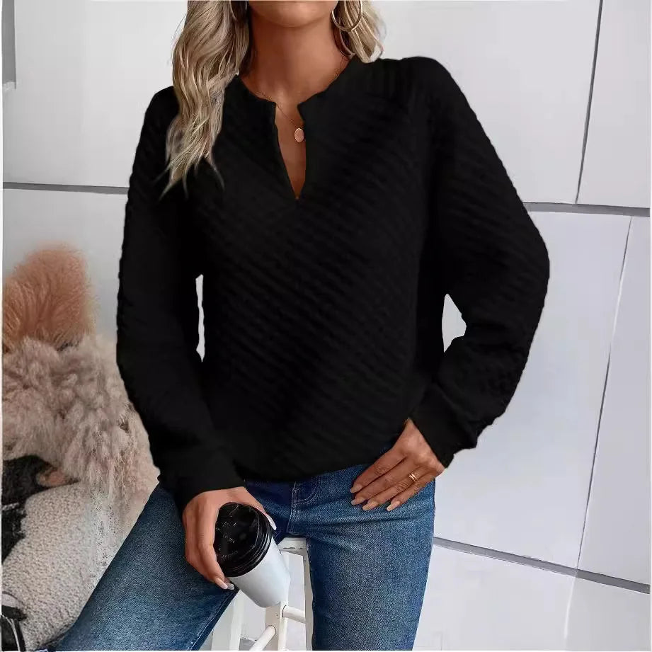 Women’s Hoodie Pullover Casual Solid Color Long Sleeve