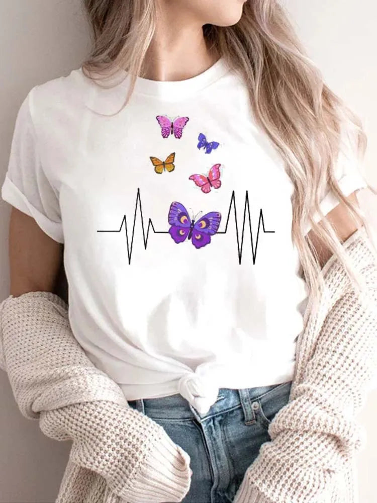 Women’s Top T-Shirt Printed Summer Casual