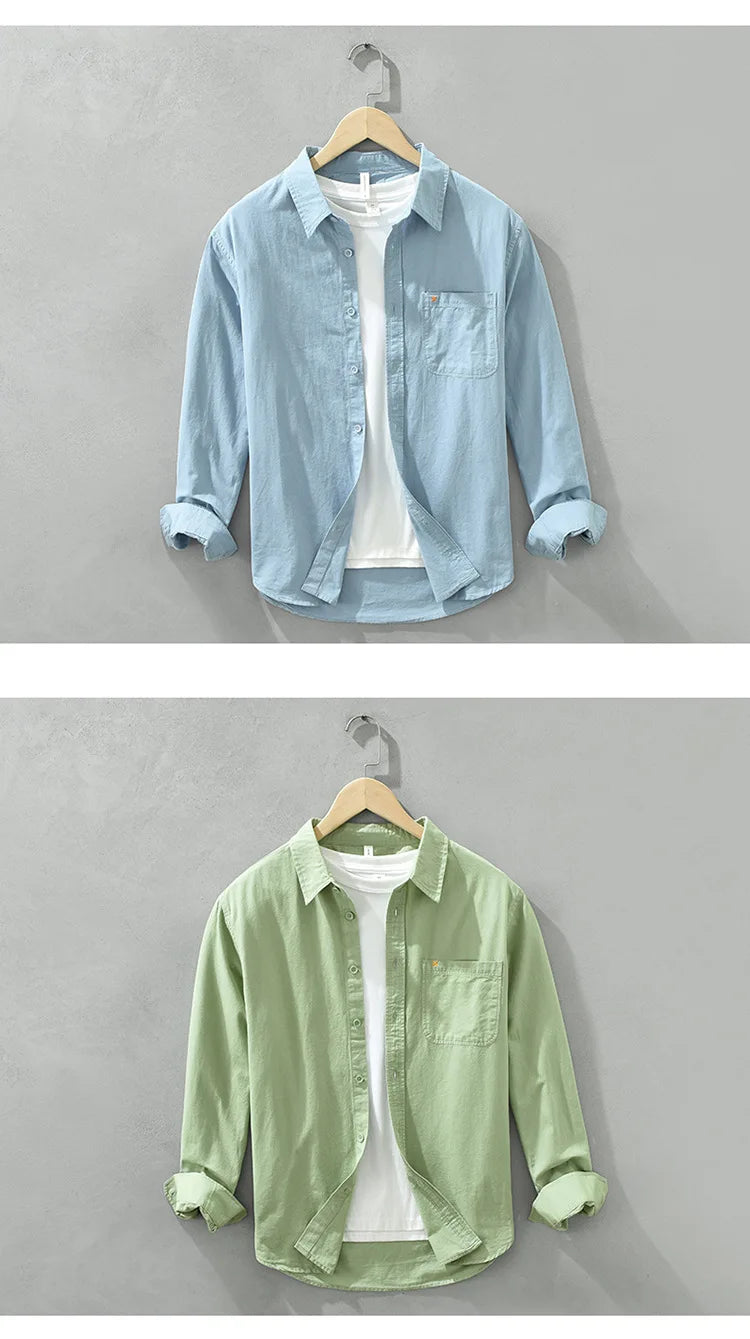 Men’s Shirt Long Sleeve Cotton Casual