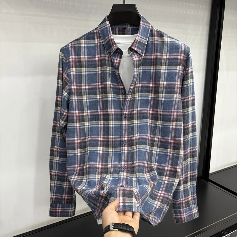 Men’s Shirt Long Sleeve Cotton Casual Breathable