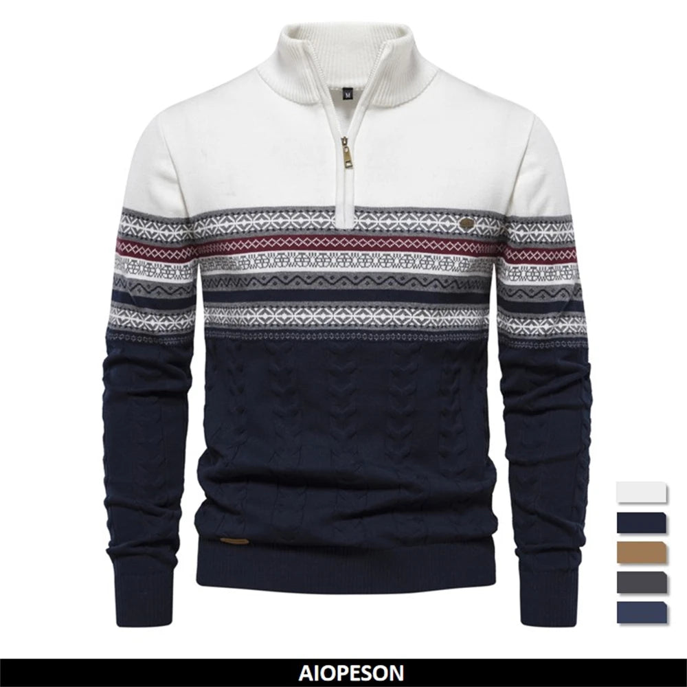 Men’s Sweatshirt Zip-Up Cotton Warm Casual Autumn Winter