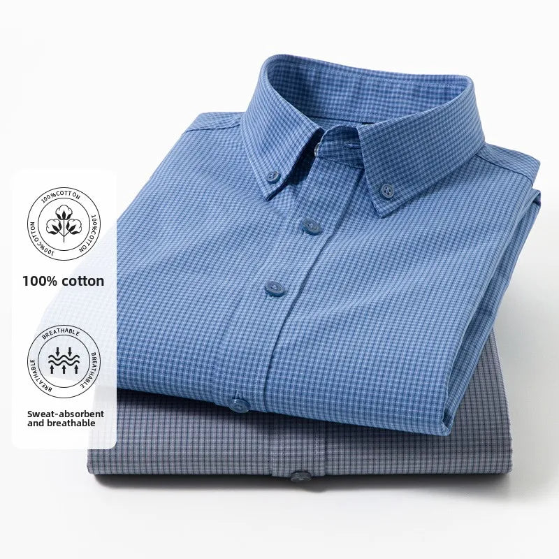 Men’s Shirt Long Sleeve Cotton Casual Slim Fit