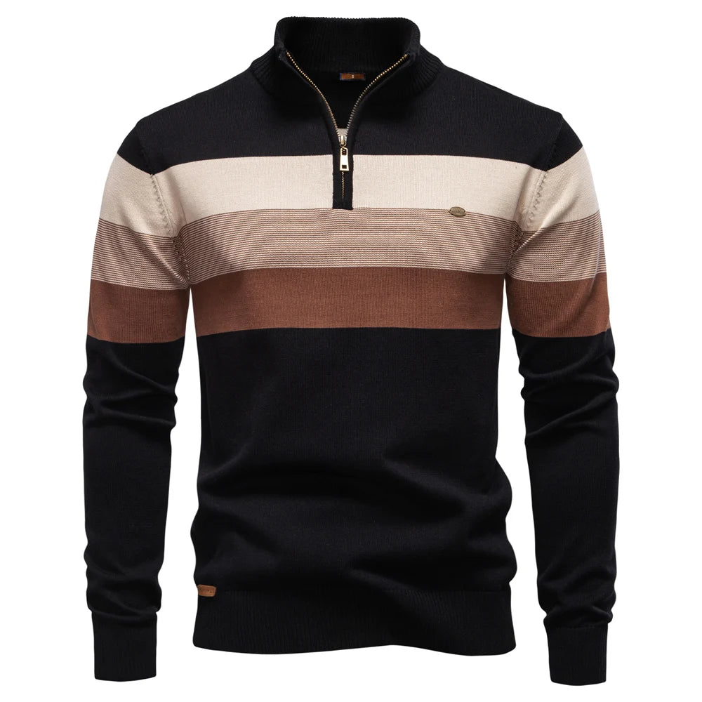Men’s Sweatshirt Pullover Zip-Up Cotton Warm Casual Autumn