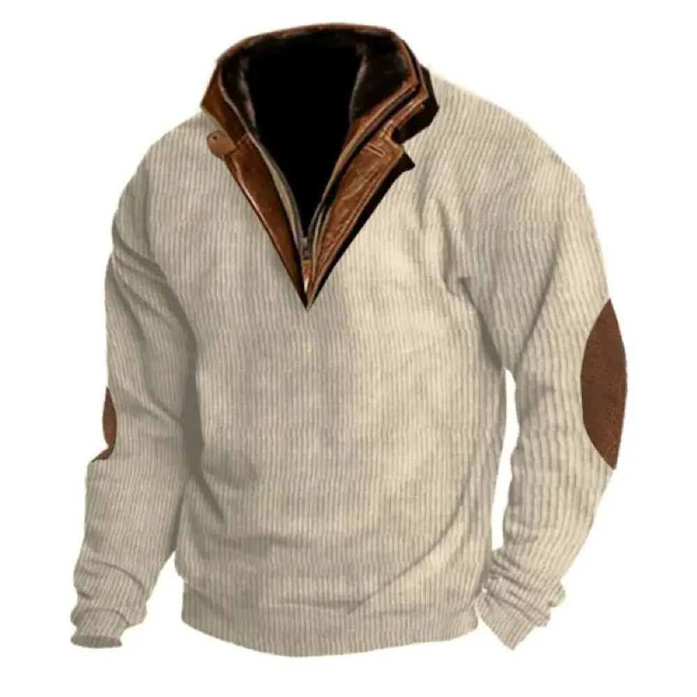 Men’s Sweatshirt Winter Zip-Up Cotton Poly Blend Warm Soft