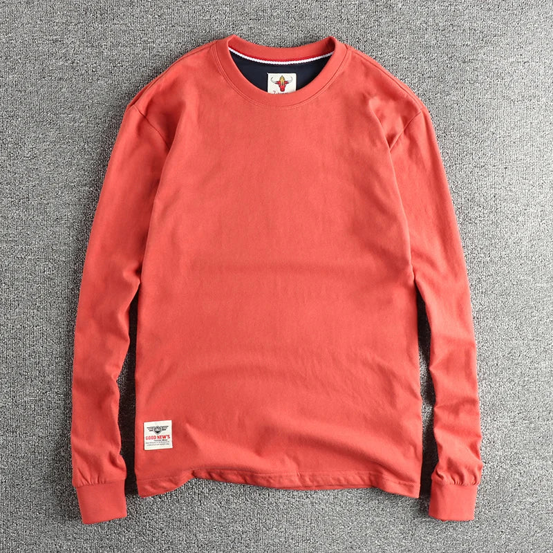 Men’s T-Shirt Long Sleeve Cotton Cotton Comfort Fit