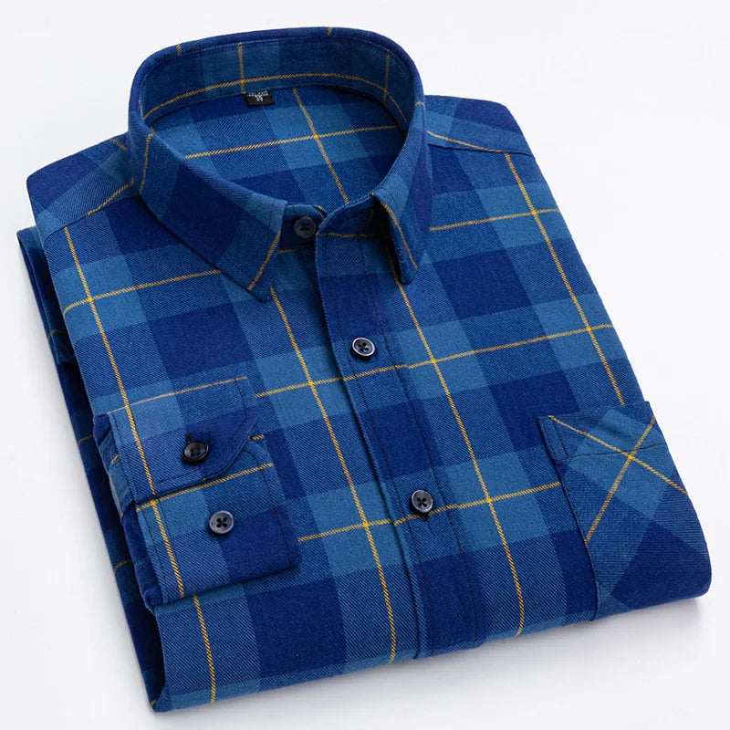Men’s Shirt Long Sleeve Cotton Casual Regular Fit
