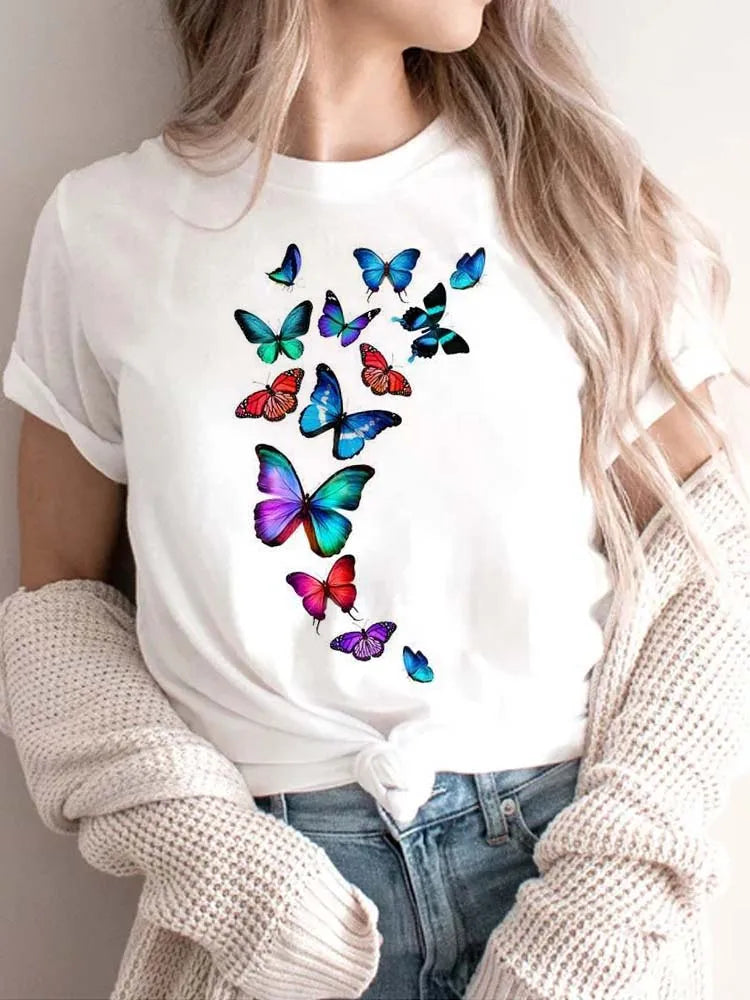 Women’s Top T-Shirt Printed Summer Casual