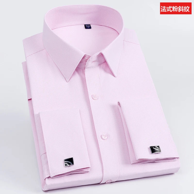 Men’s Shirt Long Sleeve Formal Slim Fit Solid Color