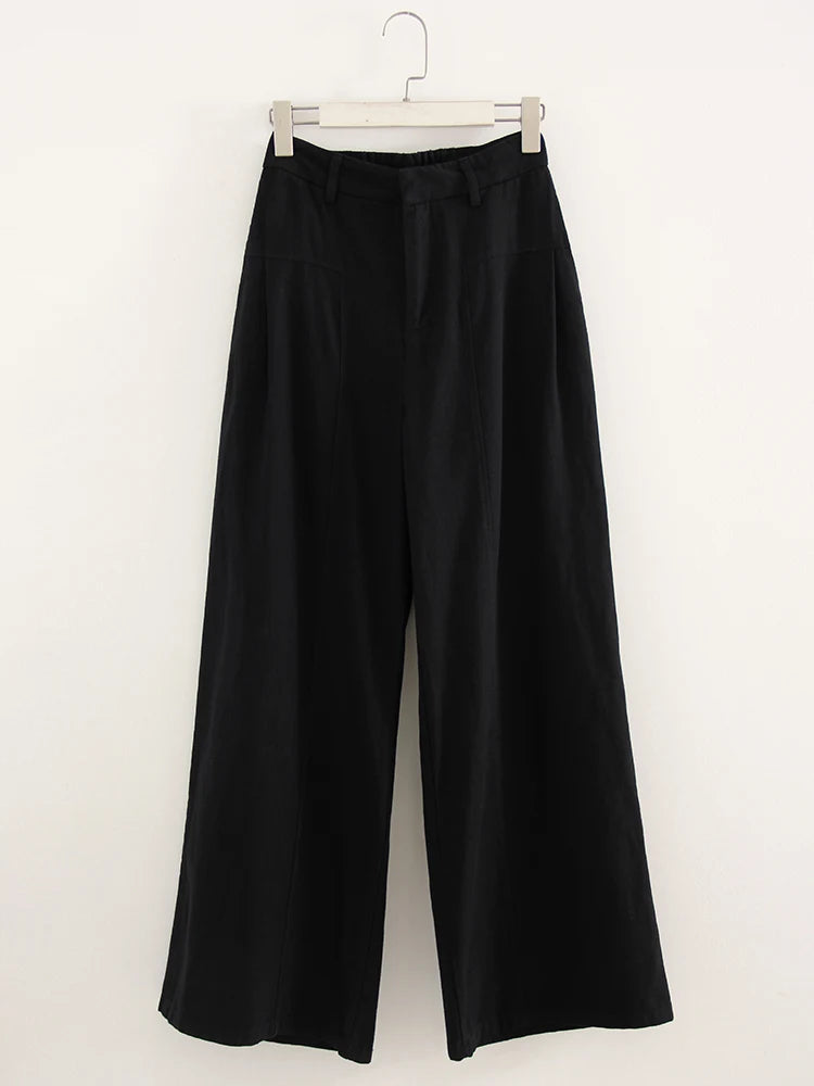 Women’s Trousers High Waist Wide Leg Straight Leg Relaxed Fit