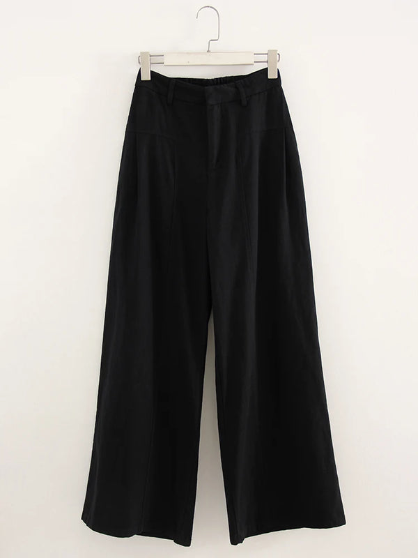 Women’s Trousers High Waist Wide Leg Straight Leg Relaxed Fit