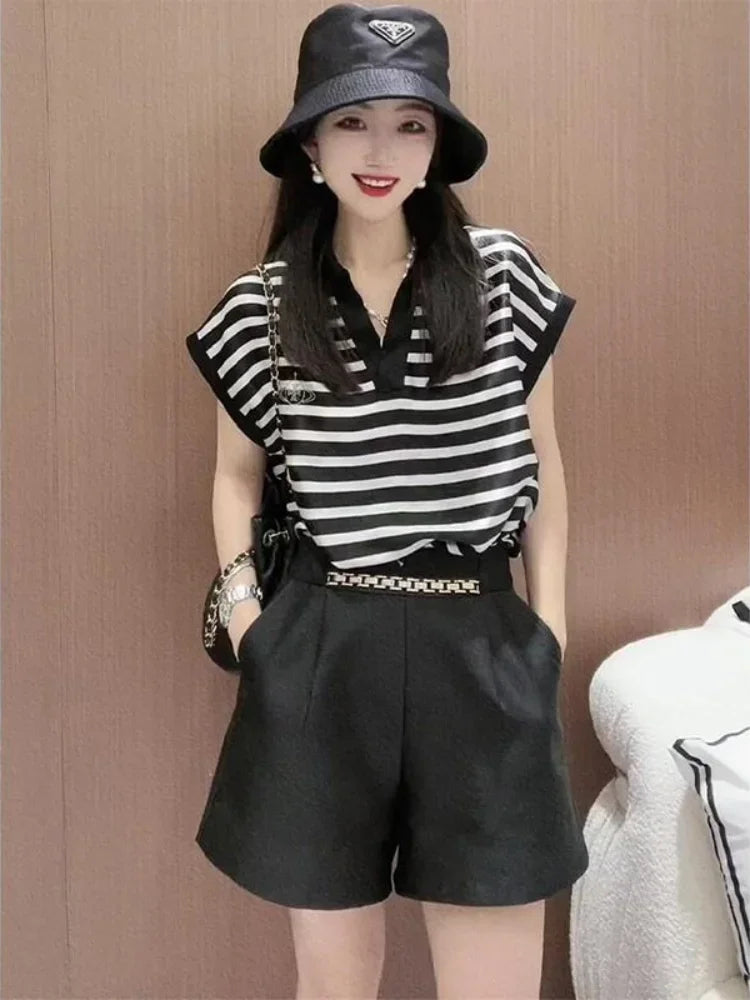 Women’s Shorts Casual Summer Elastic Waist Cotton