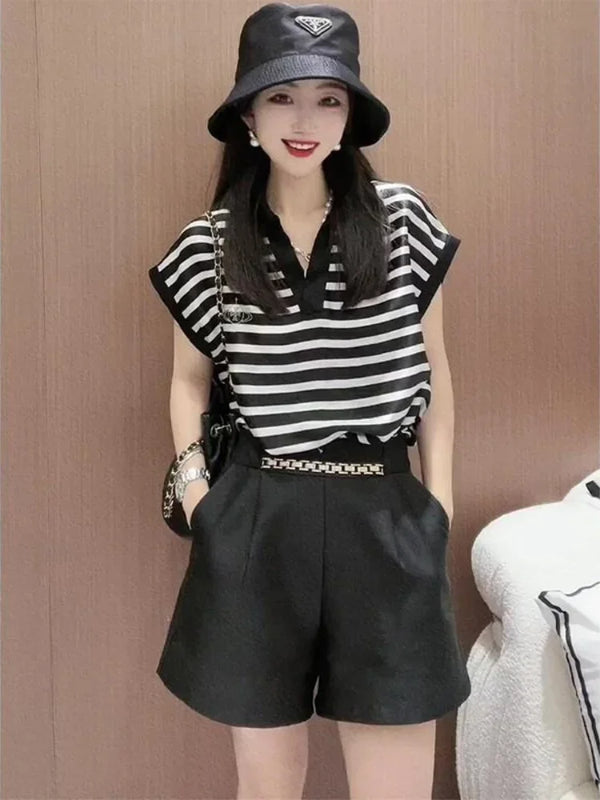 Women’s Shorts Casual Summer Elastic Waist Cotton