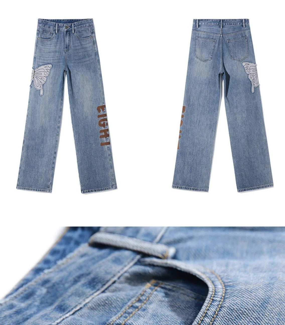 Women’s Jeans High Waist Straight Leg Casual