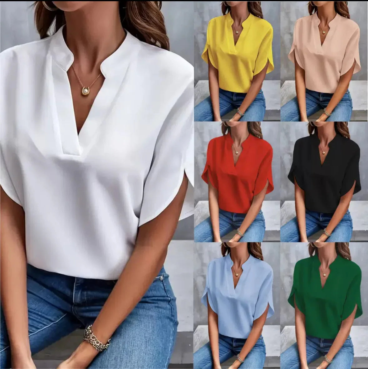 Women’s Top Blouse Casual Formal Solid Color