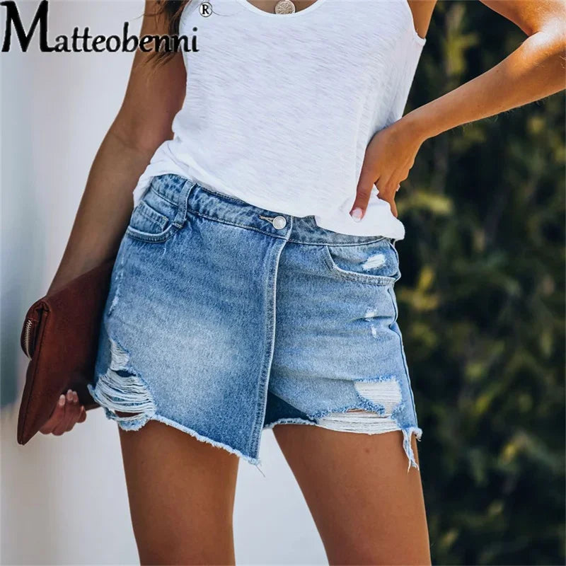 Women’s Shorts High Waist Denim Casual Summer