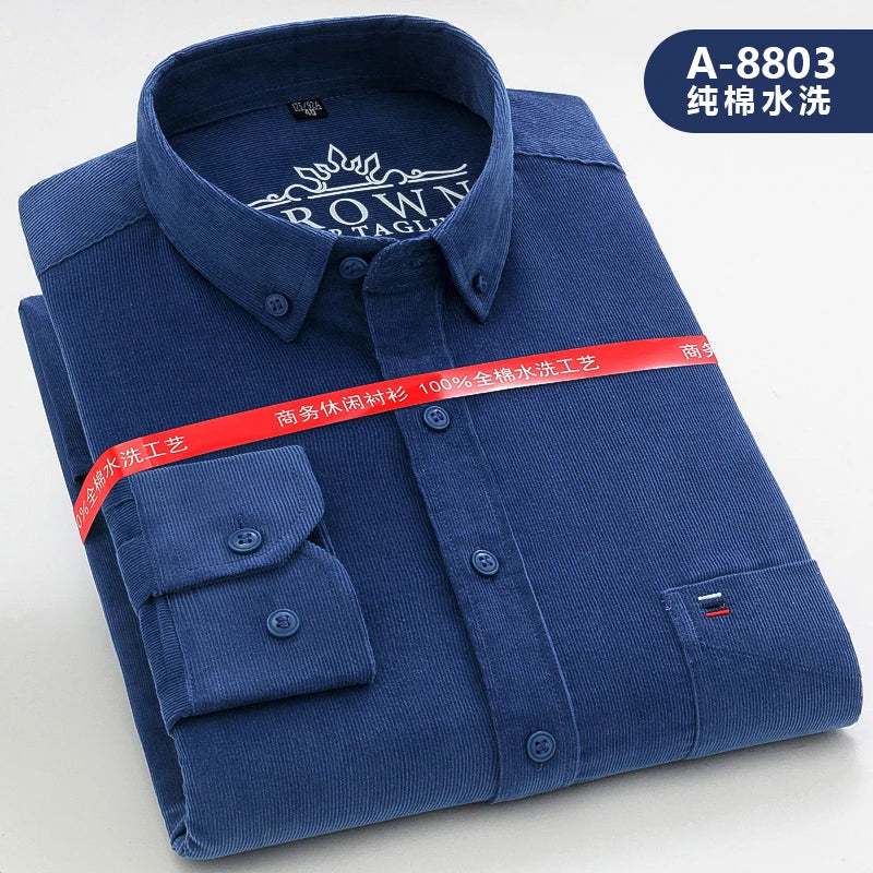Men’s Shirt Long Sleeve Cotton Casual Regular Fit