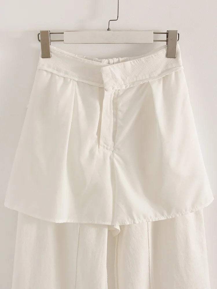 Women’s Trousers High Waist Wide Leg Straight Leg Relaxed Fit