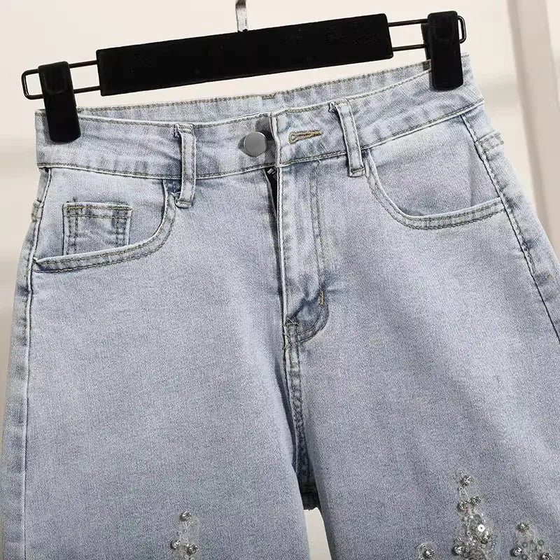Women’s Shorts High Waist Denim Summer Slim Fit