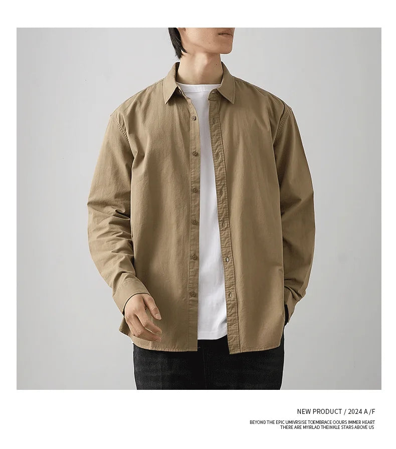 Men’s Shirt Long Sleeve Cotton Casual Formal
