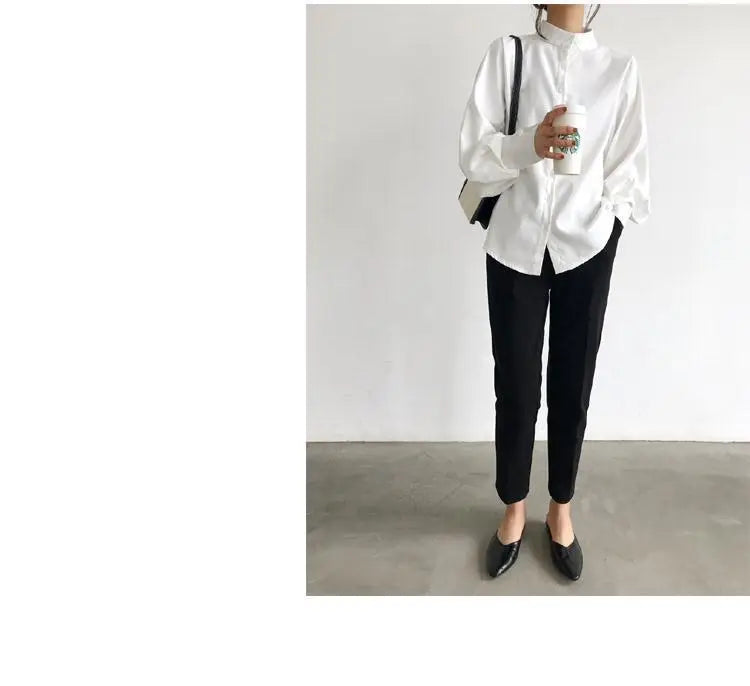 Women’s Top Blouse Long Sleeve Casual Solid Color