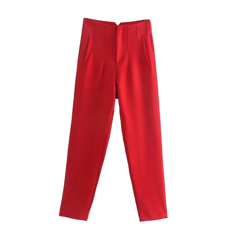 Women’s Trousers High Waist Formal Comfort Fit Stretchy