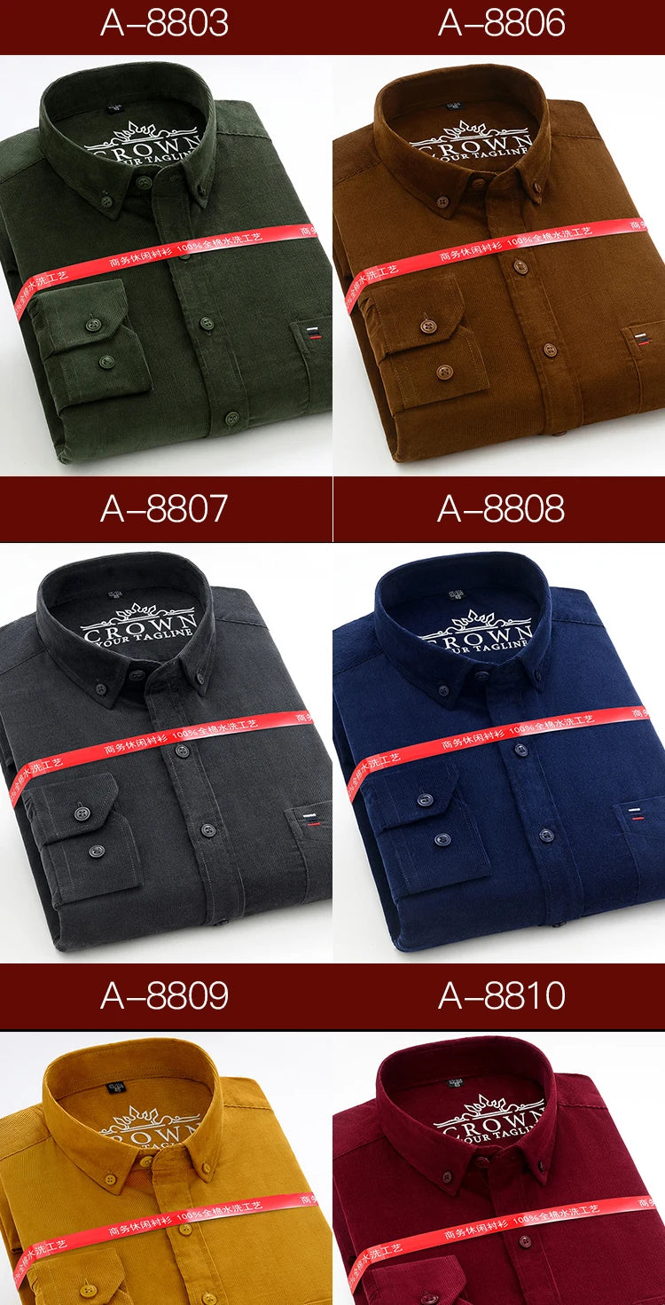 Men’s Shirt Long Sleeve Cotton Casual Regular Fit