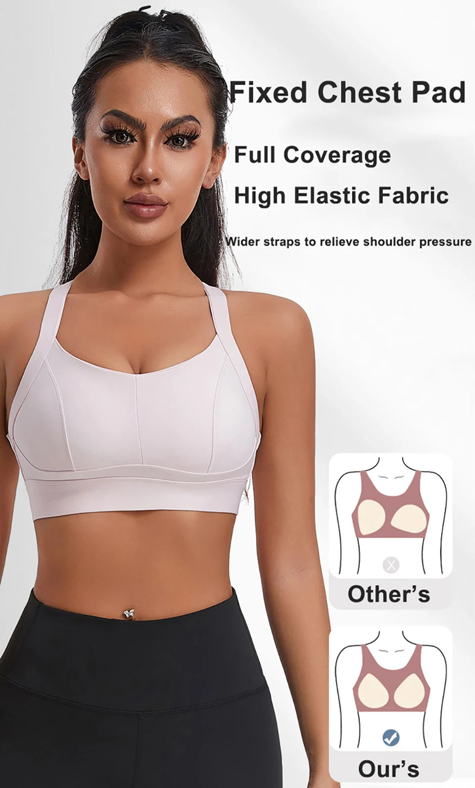 Women’s Sports Bra Padded Gym Comfort Supportive