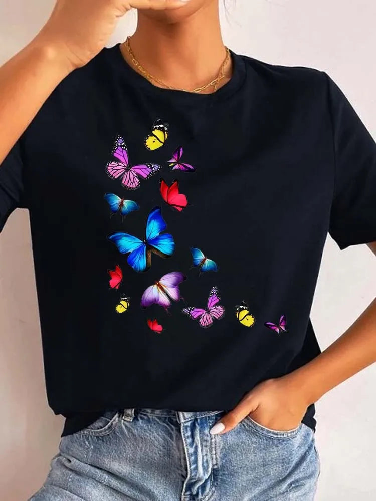 Women’s Top T-Shirt Printed Summer Casual