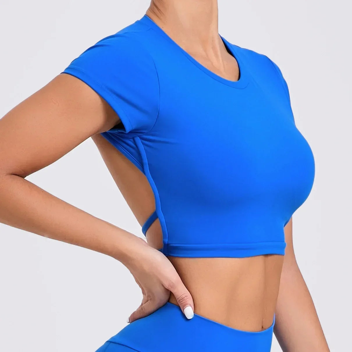 Women’s Gym Top Crop Top Moisture Wicking Seamless Athletic