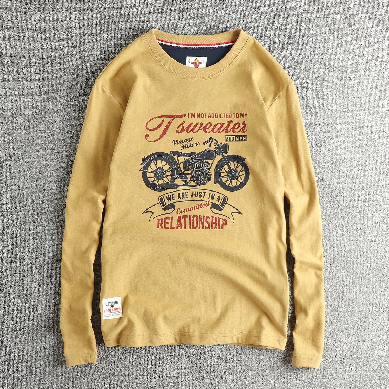 Men’s T-Shirt Long Sleeve Cotton Cotton Comfort Fit