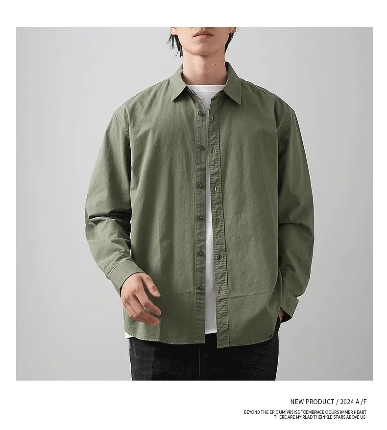 Men’s Shirt Long Sleeve Cotton Casual Formal