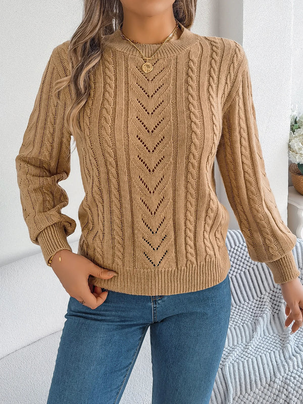 Women’s Top Long Sleeve Solid Color Casual Stretchy