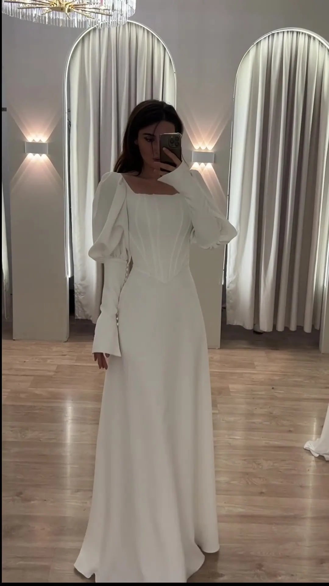 Women’s Dress Long Sleeve Formal A-Line Solid Color