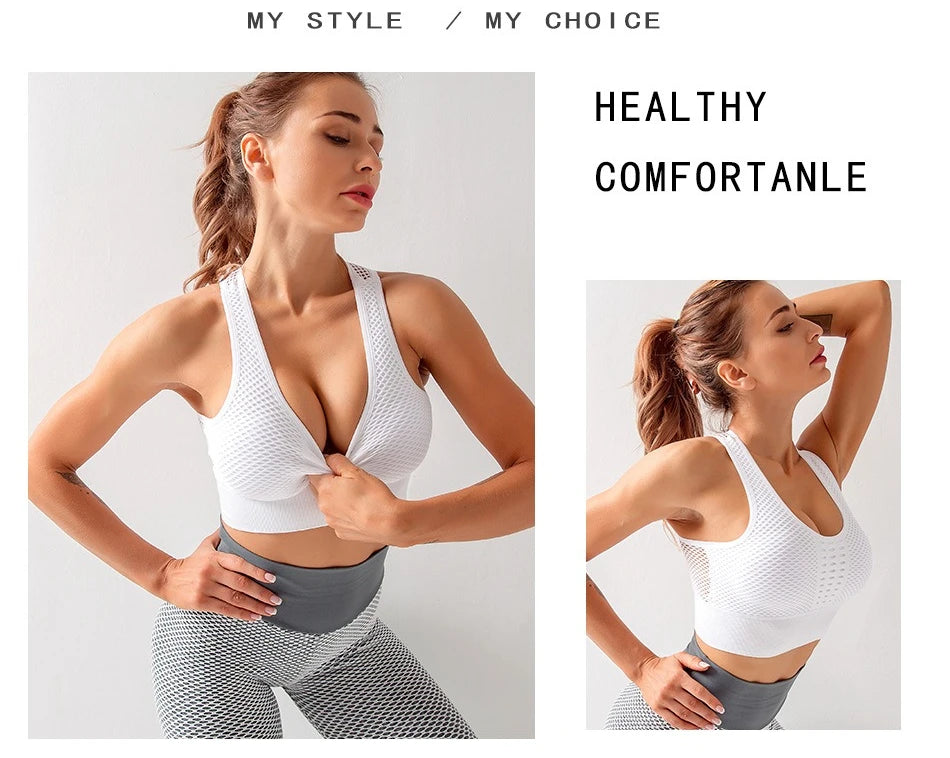 Women’s Gym Top Crop Top Breathable Seamless Athletic