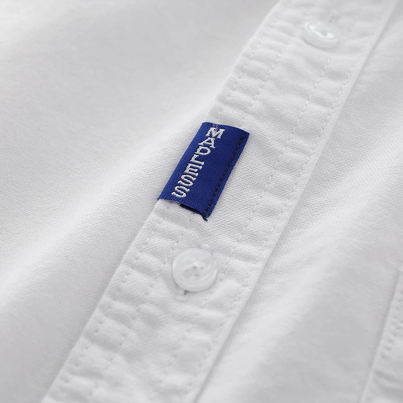 Men’s Shirt Short Sleeve Cotton Casual Solid Color