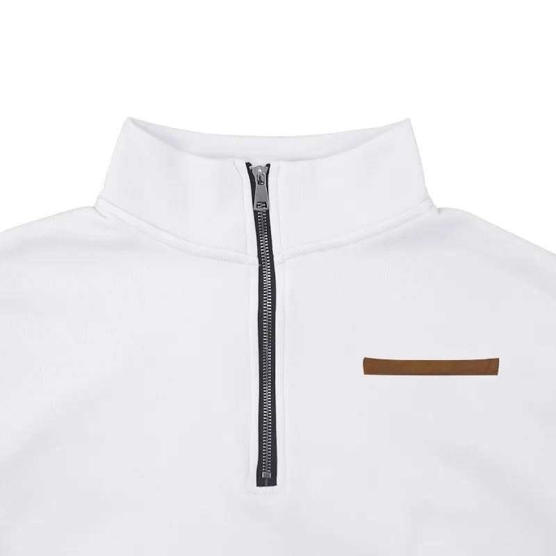 Men’s Sweatshirt Pullover Zip-Up Fleece Long Sleeve Autumn Winter