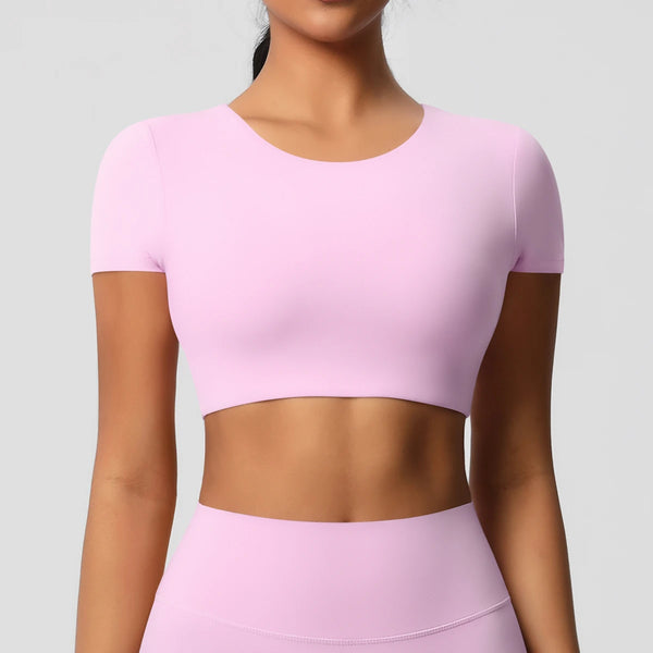 Women’s Gym Top Short Sleeve Breathable Stretchy Athletic