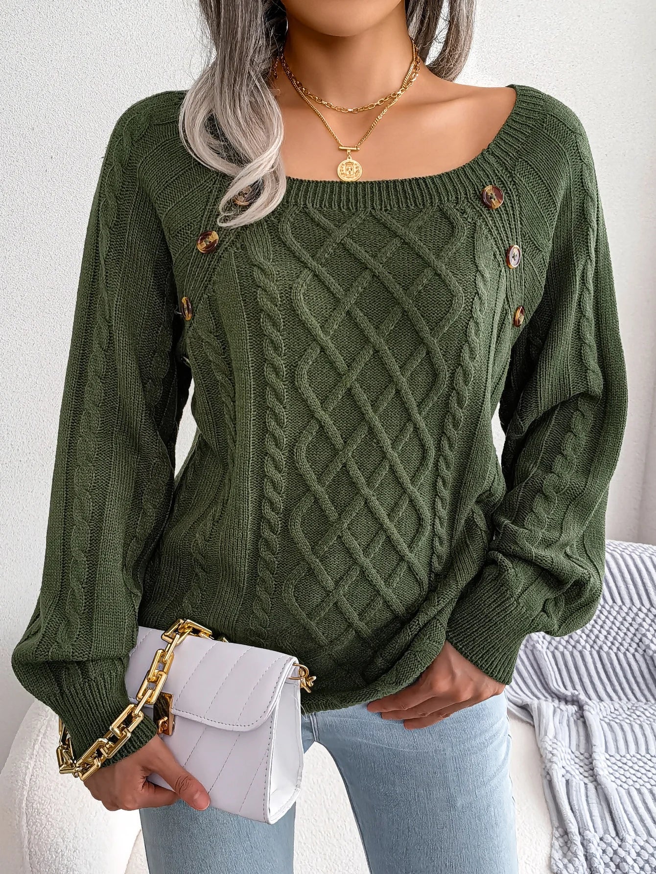 Women’s Top Long Sleeve Casual Stretchy Solid Color