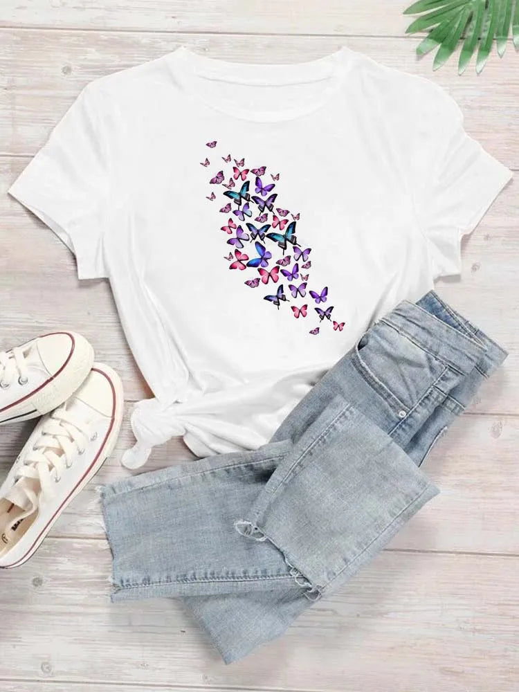 Women’s Top T-Shirt Printed Summer Casual