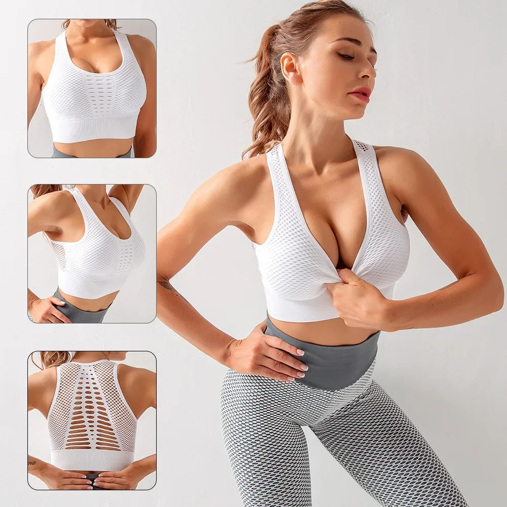 Women’s Gym Top Crop Top Breathable Seamless Athletic