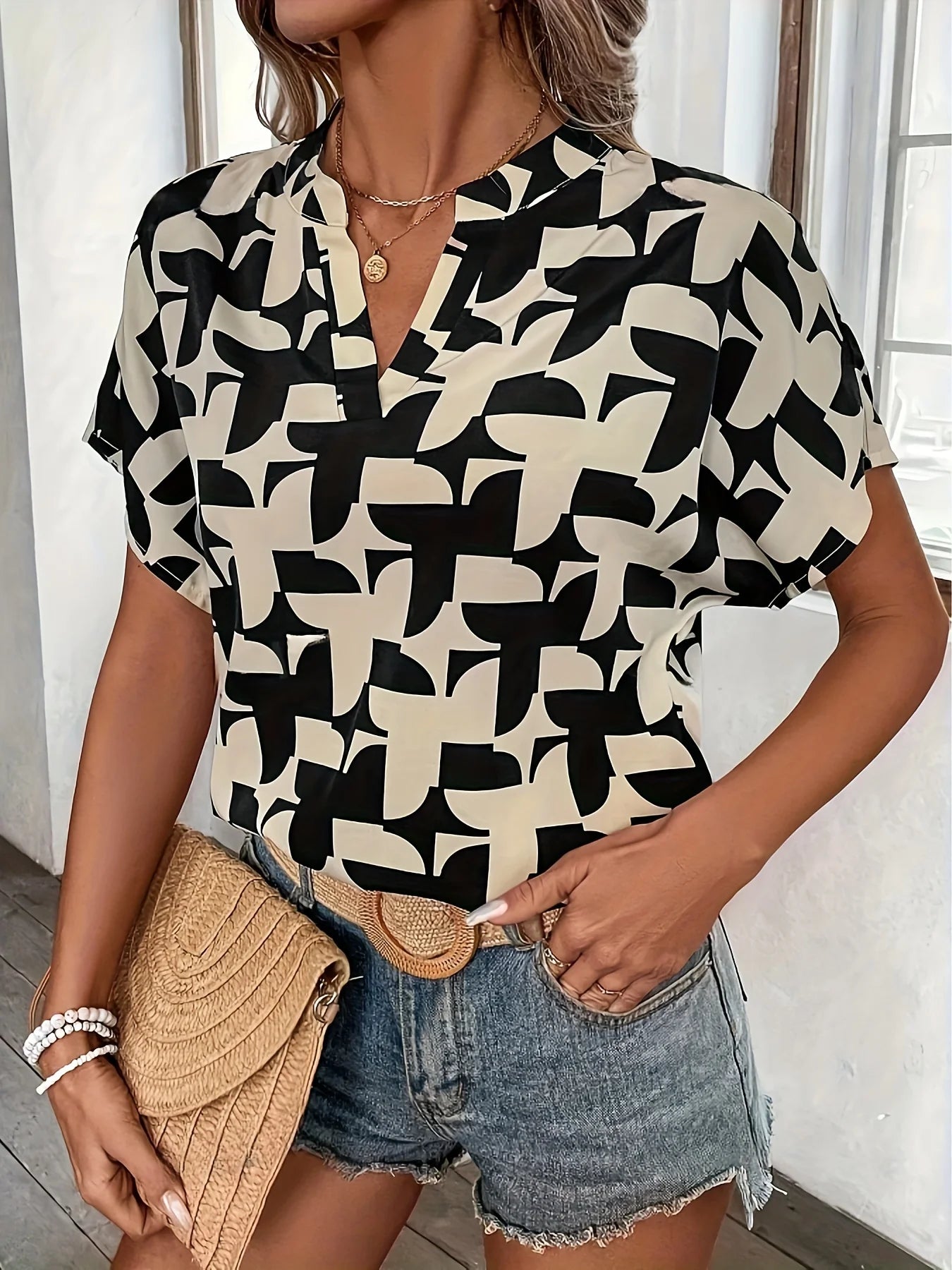 Women’s Top Blouse Casual Formal Printed