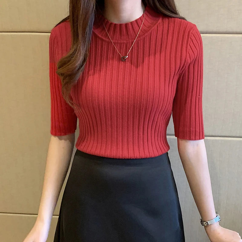 Women’s Top Blouse Short Sleeve Casual Stretchy