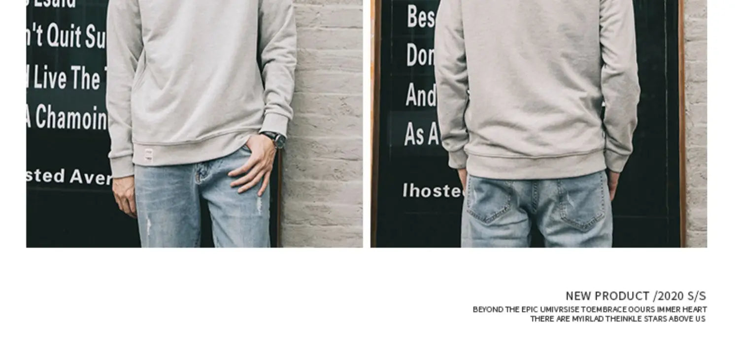 Men’s T-Shirt Long Sleeve Solid Color Cotton Comfort Fit