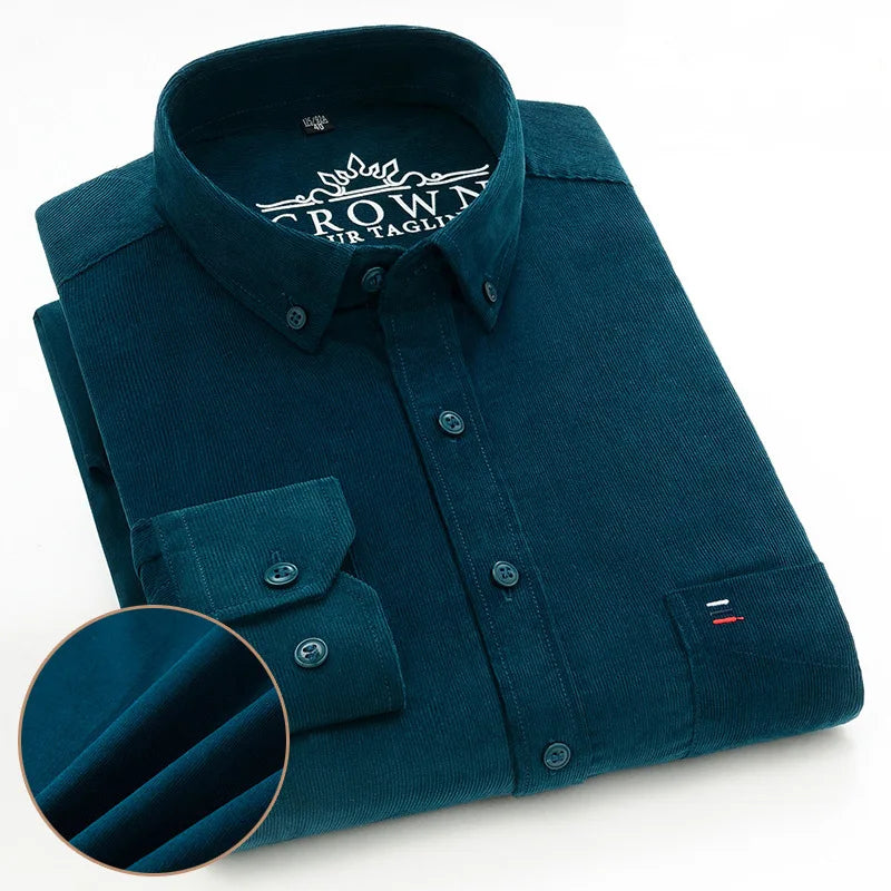 Men’s Shirt Long Sleeve Cotton Casual Regular Fit
